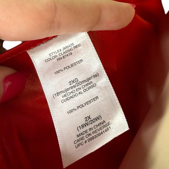 Unknown Brand Silky Feeling Dress Tank Top Size 2X in Red - Picture 7 of 7